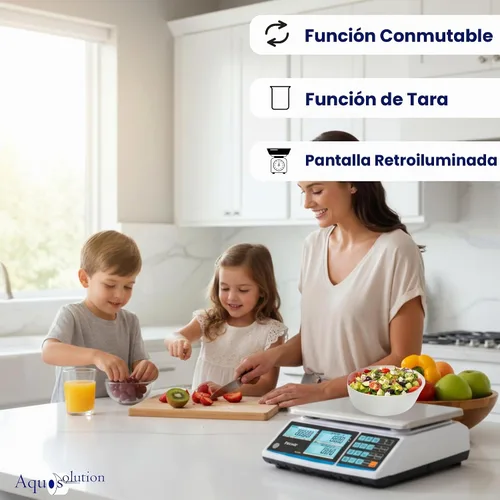 Vista 2 de Aquos ZTP Price Computing Scale – Clase III NTEP Legal para comercio, báscula digital comercial con pantalla LCD retroiluminada y placa de acero
