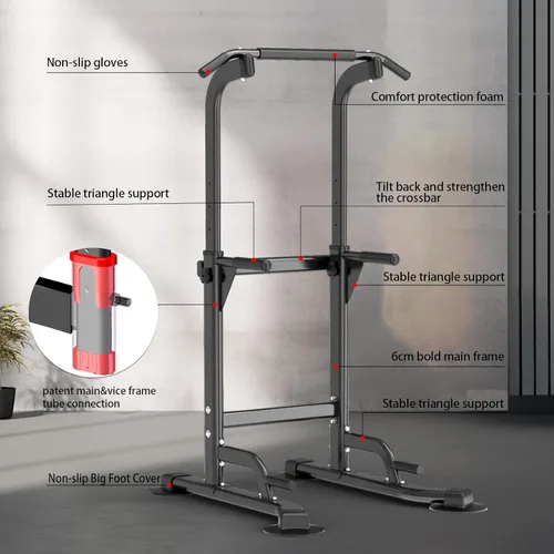 Vista 2 de Z ZHICHI Pull-Up Dip Station Pull-Up Chin-Up Weight Capacity 350LBS