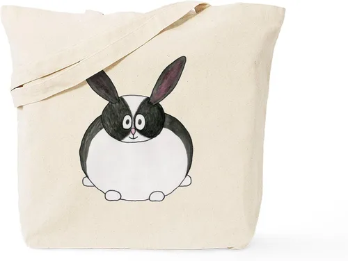 Vista 29 de CafePress Ascii Rabbit Tote Bag - Bolsa de lona natural, bolsa de compras reutilizable