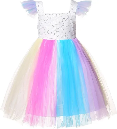 Vista 3 de JerrisApparel - Disfraz de unicornio para niña