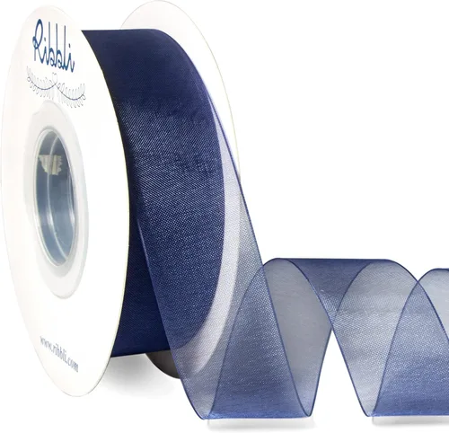 Vista 19 de Ribbli Cinta de organza azul aguamarina, 1 pulgada x 50 yardas, cinta transparente azul para envolver regalos, envoltura de galletas, decoración