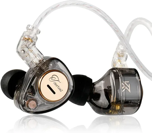 Vista 46 de KZ Castor - Auriculares intrauditivos, sonido de graves mejorado HiFi, IEMs aislantes de ruido ajustables, auriculares con cable de doble