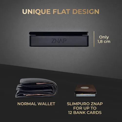 Vista 5 de Apple Airtag - Cartera para hombre, Marrón, 12 tarjetas