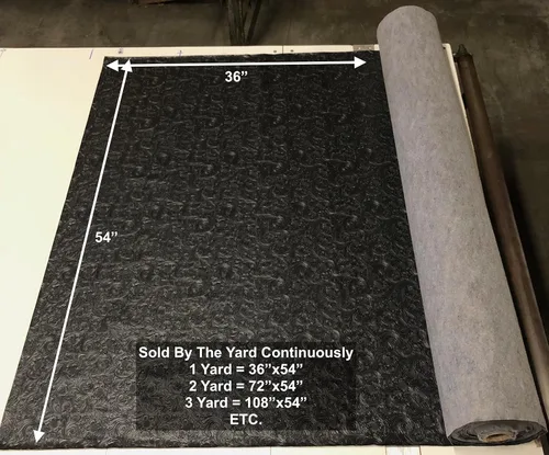 Vista 3 de The Yard - Tela de cuero sintético de vaquero occidental, vinilo en relieve, manualidades y tapicería de cuero sintético, 54 pulgadas (negro)