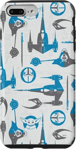 Vista 12 de Funda para iPhone 16 Star Wars The Mandalorian & Grogu Signets y Starships