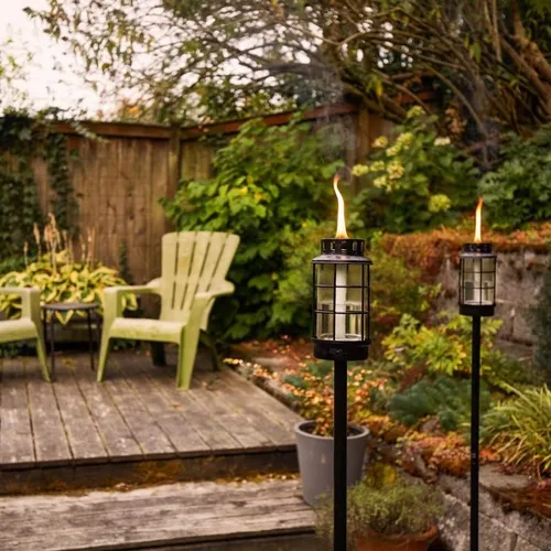 Vista 8 de Lamplight Farms Linterna de exterior Tiki Metal de 65 pulgadas 1 pk - Caja de: 1