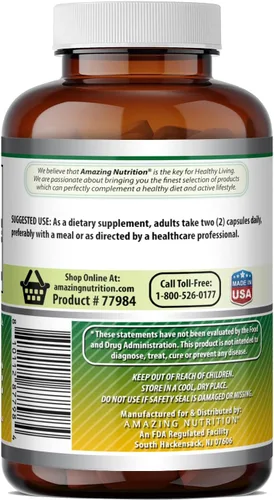 Vista 4 de Amazing Formulas Suplemento de sulfato de glucosamina 1500 mg por porción 120 cápsulas Sin OMG Sin gluten Fabricado en Estados Unidos
