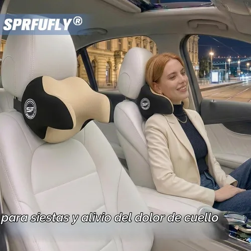 Vista 8 de Almohada realmente útil para reposacabezas de coche, almohada para el cuello del coche para dormir con correa ajustable, 100% espuma viscoelástica