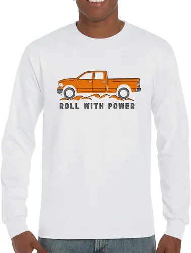Vista 181 de Tee Hunt Camisetas gráficas y camisetas sin mangas para hombre Roll with Power Pickup Truck