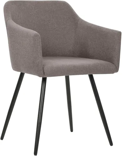 Vista 7 de Dining Chair Set of 2 Dark Grey Fabric, Modern Kitchen Dining Room Chairs with Metal Legs, Ergonomic Design for Home