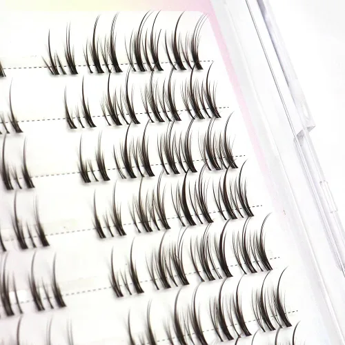 Vista 3 de Extensión de Pestañas DIY Efecto 3D Natural Individual 9/11/12mm Pestañas 80 Racimos Pestañas de Volumen Set Mixto, Extensión de Pestañas Caseras