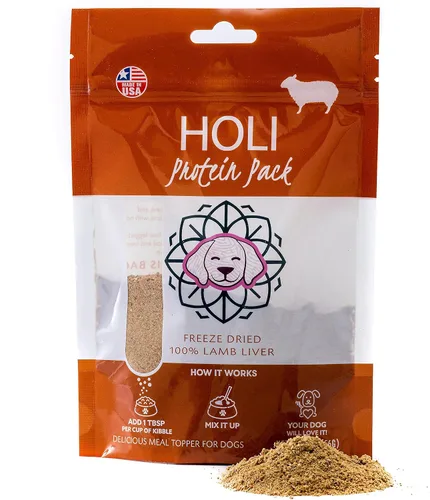 Vista 10 de HOLI Decoración de alimento para perros en polvo de hígado de res – Decoración de perro de hígado de res liofilizado para alimentos secos – Un solo