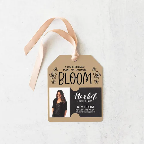 Vista 3 de Your Referrals Make My Business Bloom" Pop By Gift Tag 56-GT001