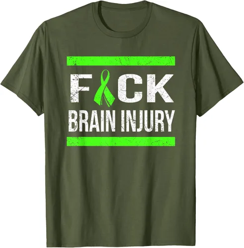 Vista 53 de Apoyo Daño cerebral Concienciación T Shirt, mujer L, Asphalt Negro