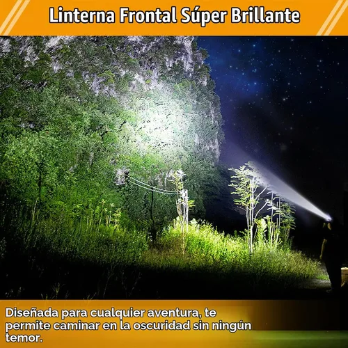 Vista 2 de Faro LED recargable de alta luminosidad para minería – Lámpara de casquillo de casco duro impermeable súper brillante, faro subterráneo a prueba
