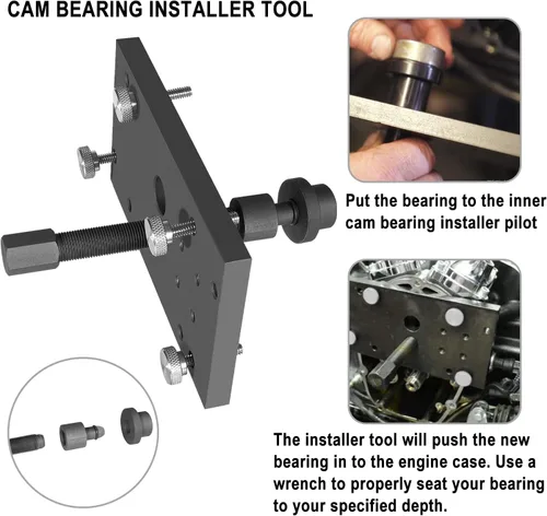 Vista 4 de Kit de herramientas instalador de cojinetes de agujas de árbol de levas interior M8 y extractor de extracción apto para Harley Davidson Milwaukee