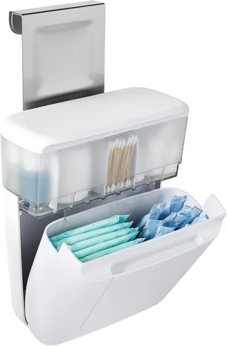 Vista 9 de YouCopia DoorStash Dispensador de Bolsas de Basura, Organizador Colgante para Puerta de Armario de Cocina con Tapa Desmontable para Almacenamiento