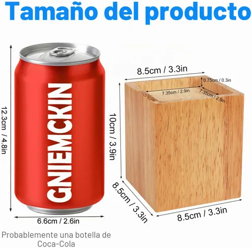 Vista 2 de GNIEMCKIN Juego de 4 elevadores de cama de madera, 4 pulgadas de alto, elevadores de muebles de madera natural, elevadores de sofá resistentes