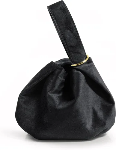 Vista 8 de Bolso de mano pequeño de terciopelo con asa superior para mujer Beige