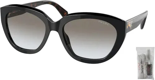 Vista 2 de Prada PR16XS Irregular Sunglasses for Women BUNDLE With Designer iWear Complimentary Eyewear Kit