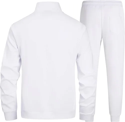 Vista 2 de BASICDOT Men's Tracksuits Set Long Sleeve Causal Full Zip Running Sports Sweatsuit for Men 2 Piece Outfits