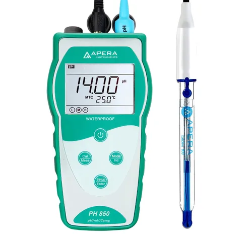 Vista 6 de Apera Instruments Value Series PH850-MS Kit de medidor de pH portátil para muestras pequeñas y tubos de ensayo