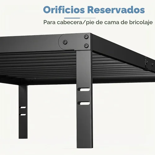 Vista 3 de DUMOS Base de cama de tamaño individual de 12 pulgadas, base de colchón de plataforma de metal con soporte de listones de acero, no necesita somier