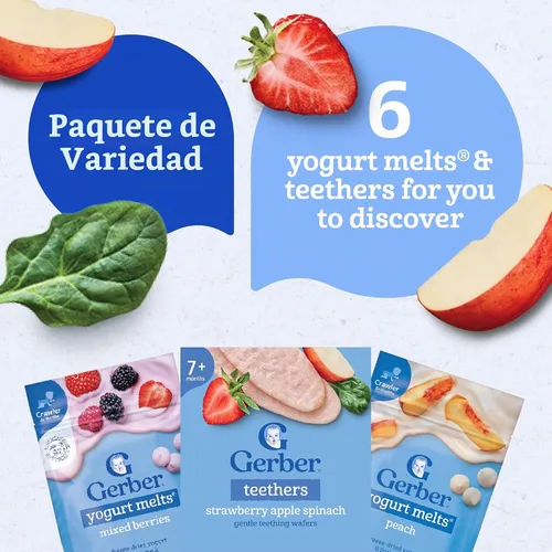 Vista 6 de Gerber Stage 3 Baby Snacks Discovery Variety Pack, 6 Pack