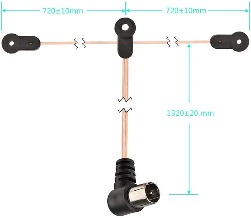 Vista 5 de Bingfu Antena dipolo FM de 75 ohmios Antena de bucle AM de 3 pines para Sony HiFi Series Sharp Stereo System Interior Digital HD Radio Bluetooth