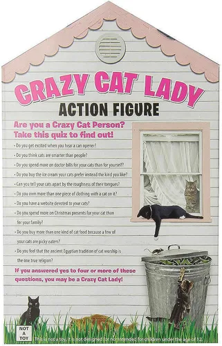Vista 5 de Accoutrements Crazy Cat Lady Figura de acción multicolor, 8 pulgadas
