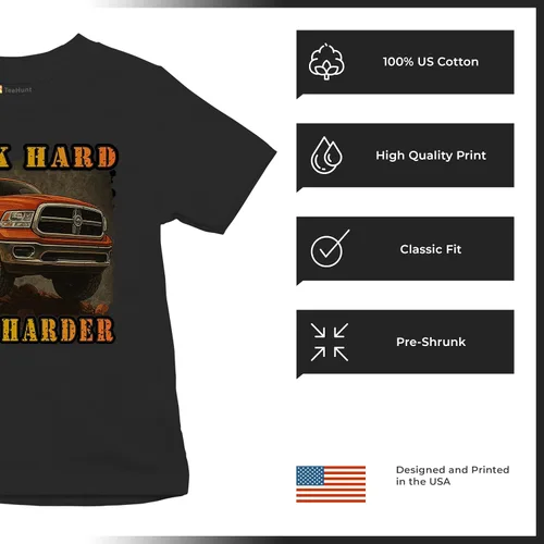 Vista 6 de Work Hard Haul Harder Youth Short Sleeve T-Shirt