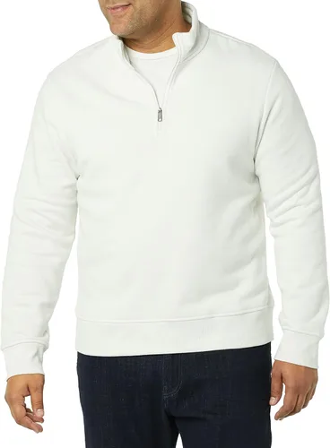 Vista 4 de Tienda Essentials - Sudadera de vellón, cuarto de cremallera y manga larga para hombre