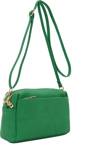 Vista 68 de FashionPuzzle Triple Zip Small Crossbody Bag