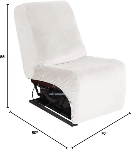 Vista 5 de cjc Fundas de terciopelo para sofá modular, funda reversible en forma de L, protector de sofá reclinable para sala de estar
