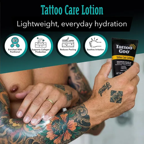 Vista 6 de Tattoo Goo El kit de cuidado posterior incluye jabón antimicrobiano, bálsamo y loción, cuidado del tatuaje para mejorar el color + curación rápida