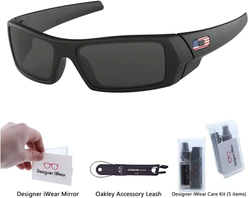 Vista 3 de Oakley Gascan OO9014 Sunglasses+BUNDLE Leash+ BUNDLE with Designer iWear Care Kit