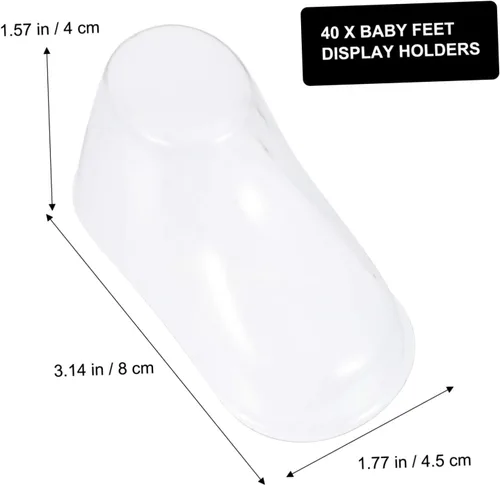 Vista 8 de Holibanna 40 piezas de zapatos transparentes para zapatos, zapatos para bebés pequeños, botines transparentes para zapatos, soporte transparente