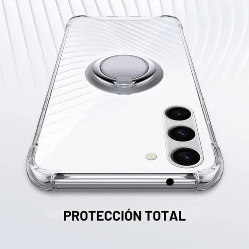 Vista 7 de Silverback - Carcasa transparente para Samsung Galaxy S23 con soporte de anillo