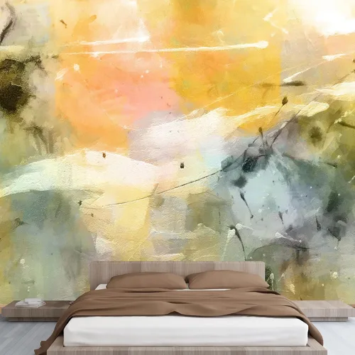 Vista 3 de wall26 Mural de pared Fondo abstracto de colores acrílicos - 66 pulgadas x 96 pulgadas