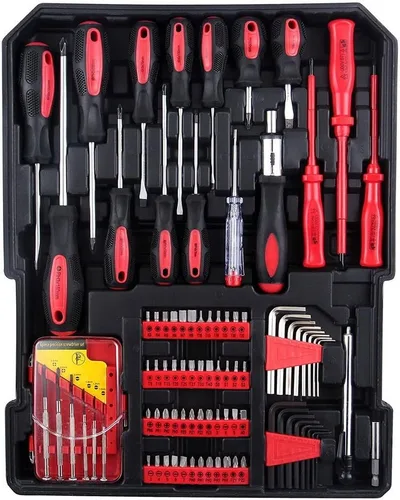 Vista 5 de TUFFIOM Caja de herramientas con herramientas 799pcs conjunto de herramientas para el hogar con caja de aluminio de la carretilla, kit