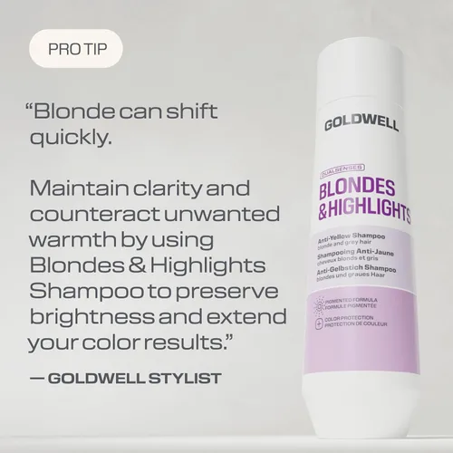 Vista 8 de Goldwell Dualsenses Rubias and Highlights Champú Anti-Amarillo 10.1 fl oz