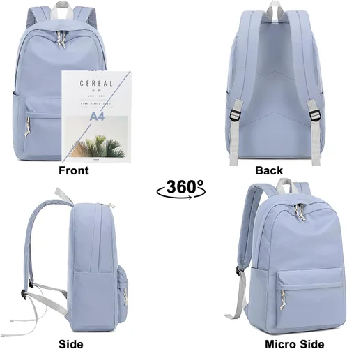 Vista 6 de Mochila escolar para adolescentes, niñas, mujeres, mochila para laptop, mochila universitaria, escuela secundaria, viajes, trabajo, viajeros