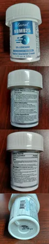 Vista 8 de Ebanel - Crema anestésica al 5% de lidocaína, alivio del dolor, quemaduras y picazón, anestésico tópico Numb25 de máxima fuerza con alantoína
