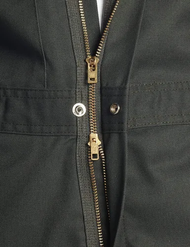 Vista 4 de Dickies - Overol de manga larga de lujo para hombre de 7.5 oz de sarga con cierre frontal para mecánico, uniforme industrial