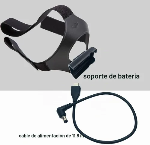Vista 4 de JCHPINE FPV Goggles V2 Soporte de batería y cable de alimentación compatible con DJI FPV Combo Goggles V2 Batería Recarga Cable Accesorios