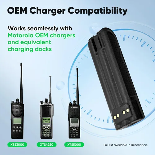 Vista 5 de ExpertPower Batería NiMH de 7.2V 3800mAh para Motorola XTS3000/XTS3500/XTS4250/XTS5000, MTP200/MTP300, MTX838/MTX960 - Reemplaza a NTN8923, NTN8294