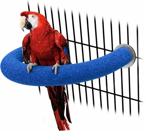 Vista 11 de Rypet Percha para Loros de Superficie Rugosa - Perchas de Arena de Cuarzo para Jaula de Pájaros para Pequeños Periquitos, Cacatúas, Conures