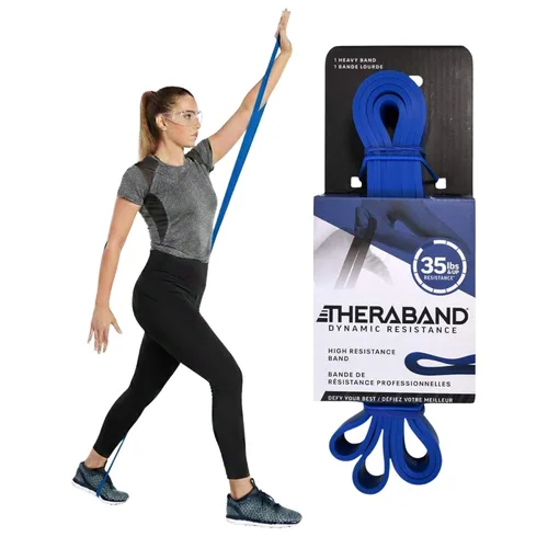 Vista 11 de THERABAND Bandas de alta resistencia, juego de 2 súper bandas elásticas para mejorar la flexibilidad, rehabilitación de lesiones y entrenamientos