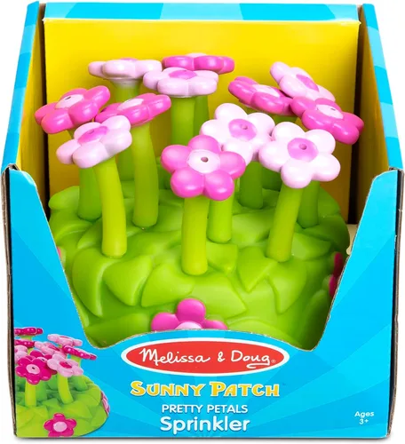 Vista 6 de Rociador de juguete de pétalos de flores Melissa & Doug con accesorio para manguera.