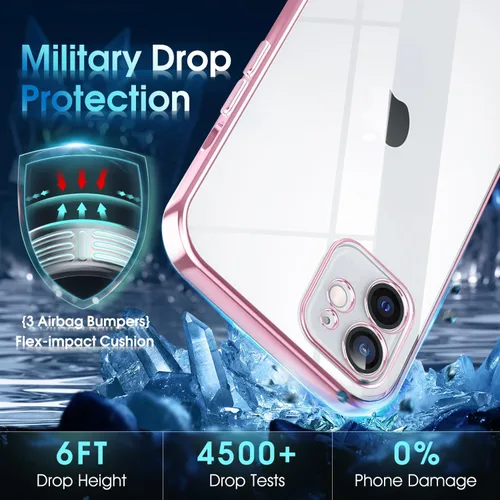 Vista 703 de Supdeal Funda cristalina transparente para iPhone 11, [No se amarillea] [Protección de la cámara] [Probado contra caídas de grado militar] Funda
